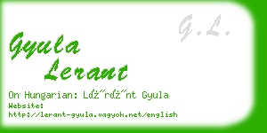 gyula lerant business card